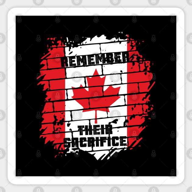 Canada Rememberance Day, November 11 Sticker by Cor Designs